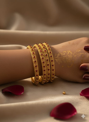 Ruby Stone Antique Bangle
